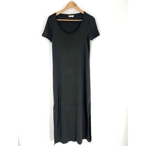 Barefoot Dreams Malibu Dress Size XS Gray Pima Cotton Maxi Dress Short Sleeve